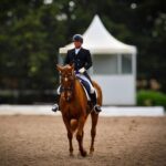 Jason Dins in the dressage arena